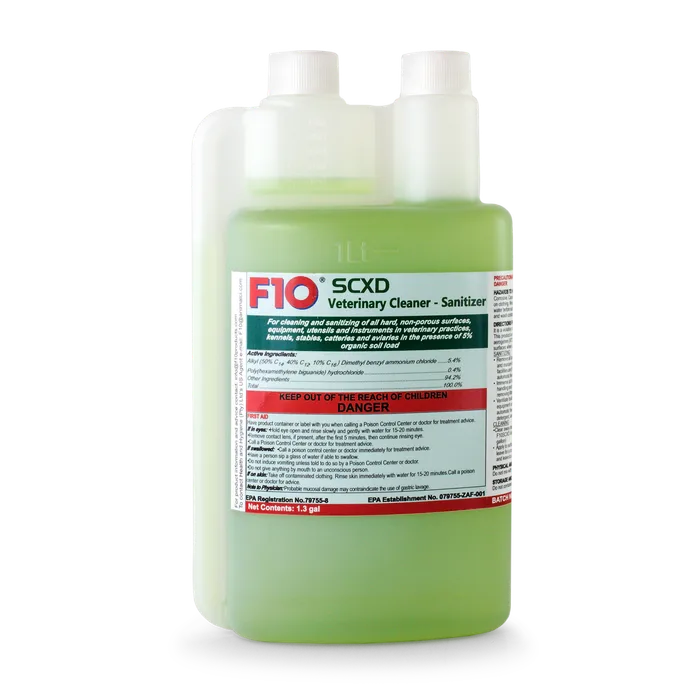 F10SCXD Veterinary Cleaner - Sanitizer 1.06 quart pack
