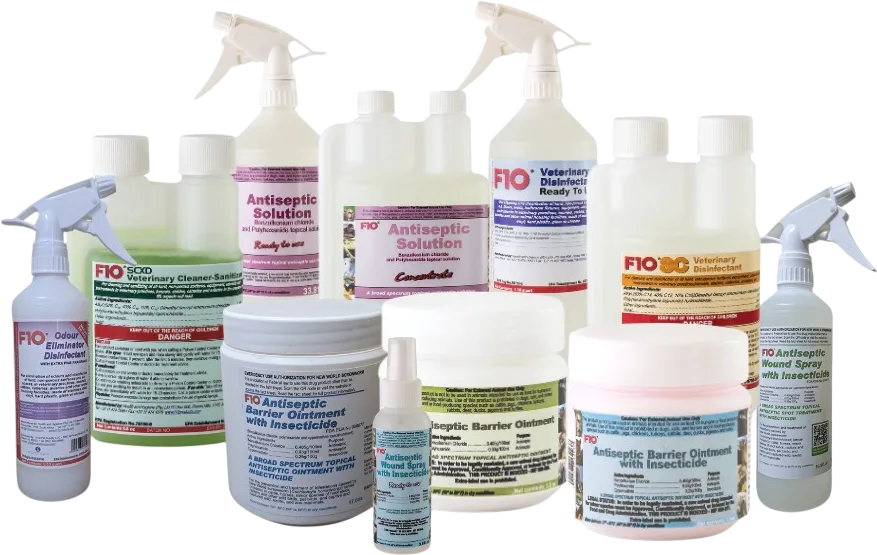 F10® US product range — one of each product